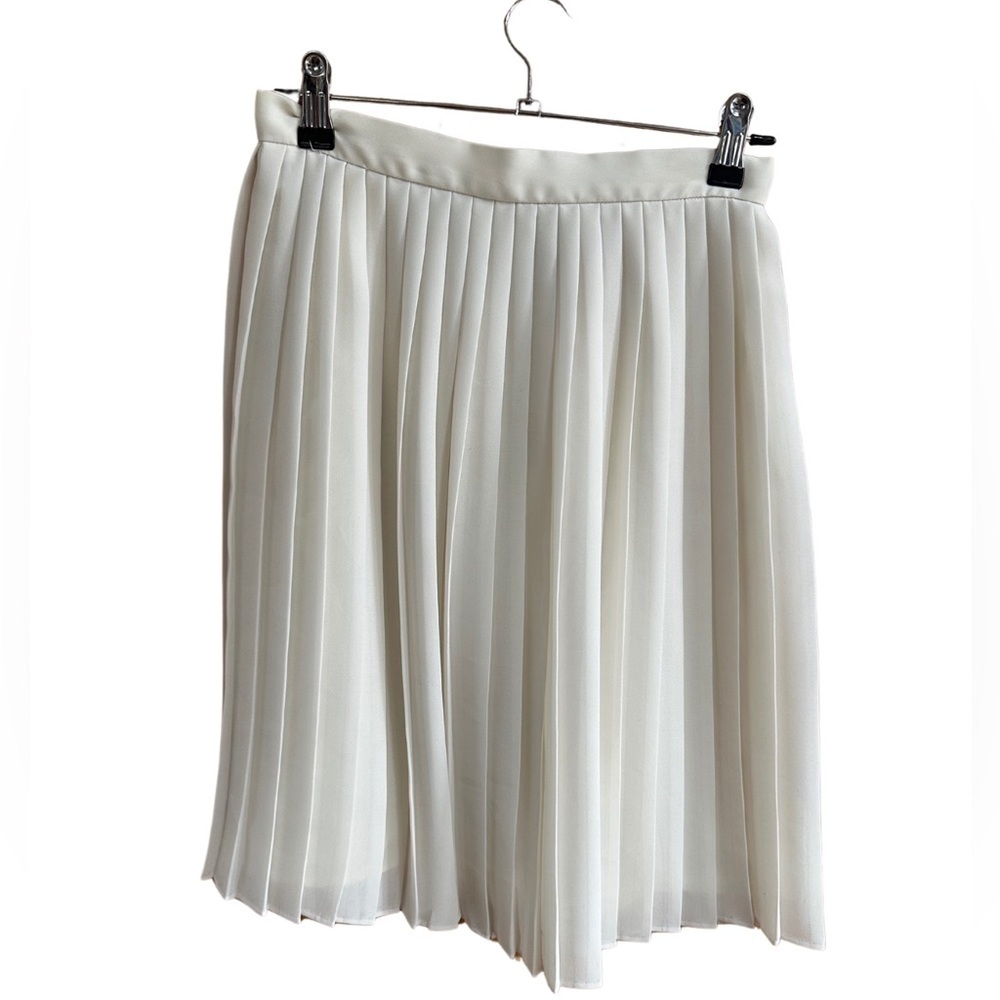 Vintage Cream White Pleated Skirt Size 4